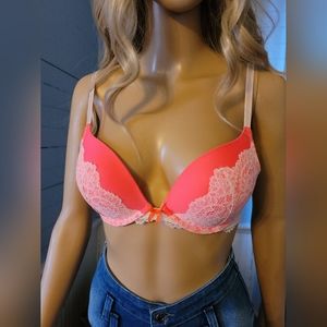 Victorias secret hot pink push up bra 32d